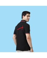 Marks & Spencer Polo T-shirt Tipping-Black with Red SW